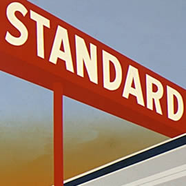 Ed Ruscha Standard Station 1966 screenprint - detail